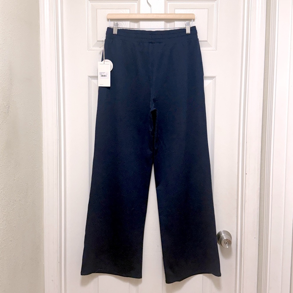 NWT Vuori Halo Essential Wideleg Pant in Blue Coast Heather - Picture 10 of 12